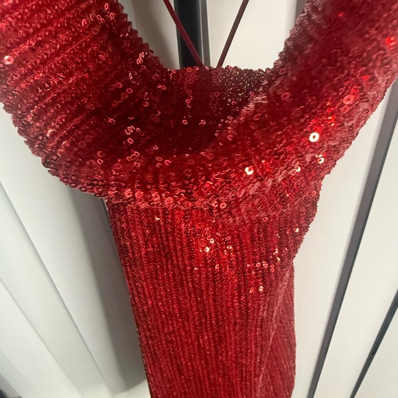 Hera Collection Sparkling Red Sequin Dress - Picture 1 of 12